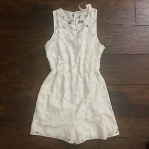 BCBGeneration White Lace Romper